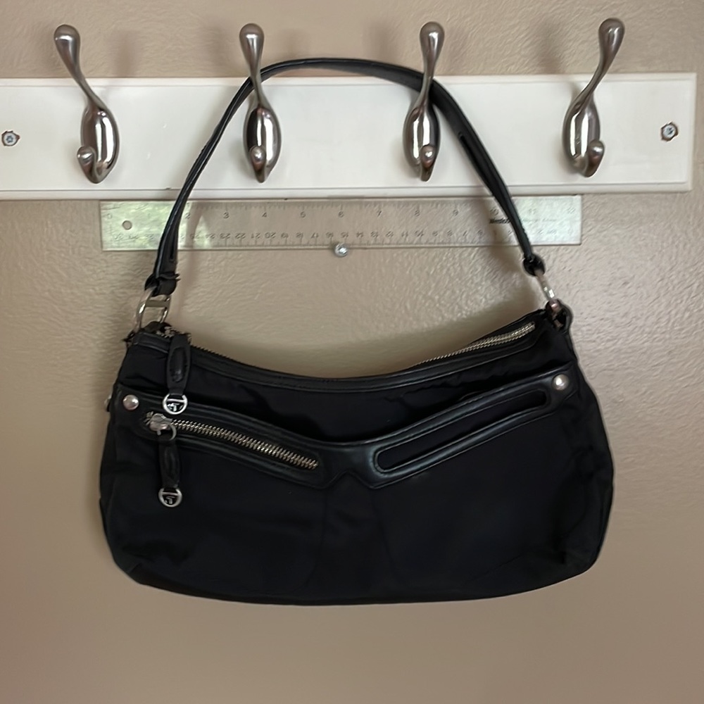 Tumi nylon and leather shoulder travel bag